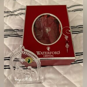 Waterford Crystal Nativity Holy Family Ornament Cut Crystal New In Box Tags 2008